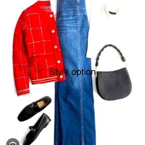 Tally Ho Red Sweater Jacket 100% Wool